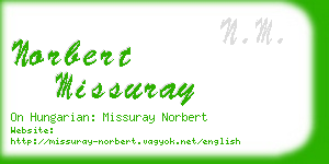 norbert missuray business card